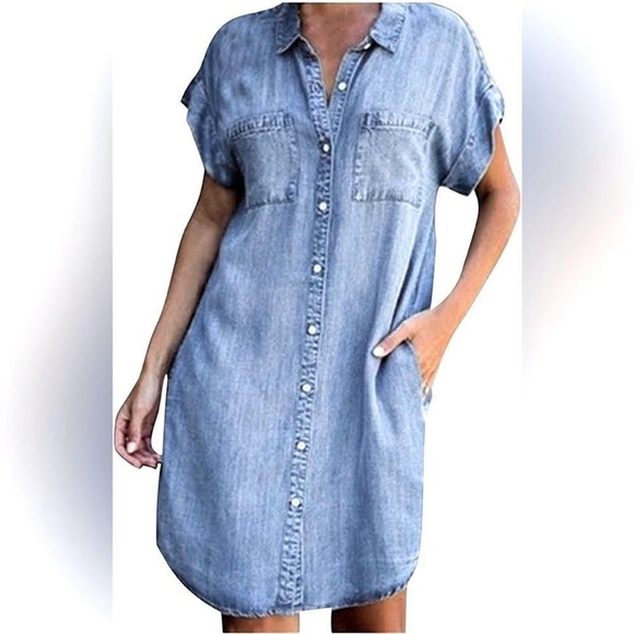 Velvet Heart Dresses & Skirts - Denim Button Down Dress
